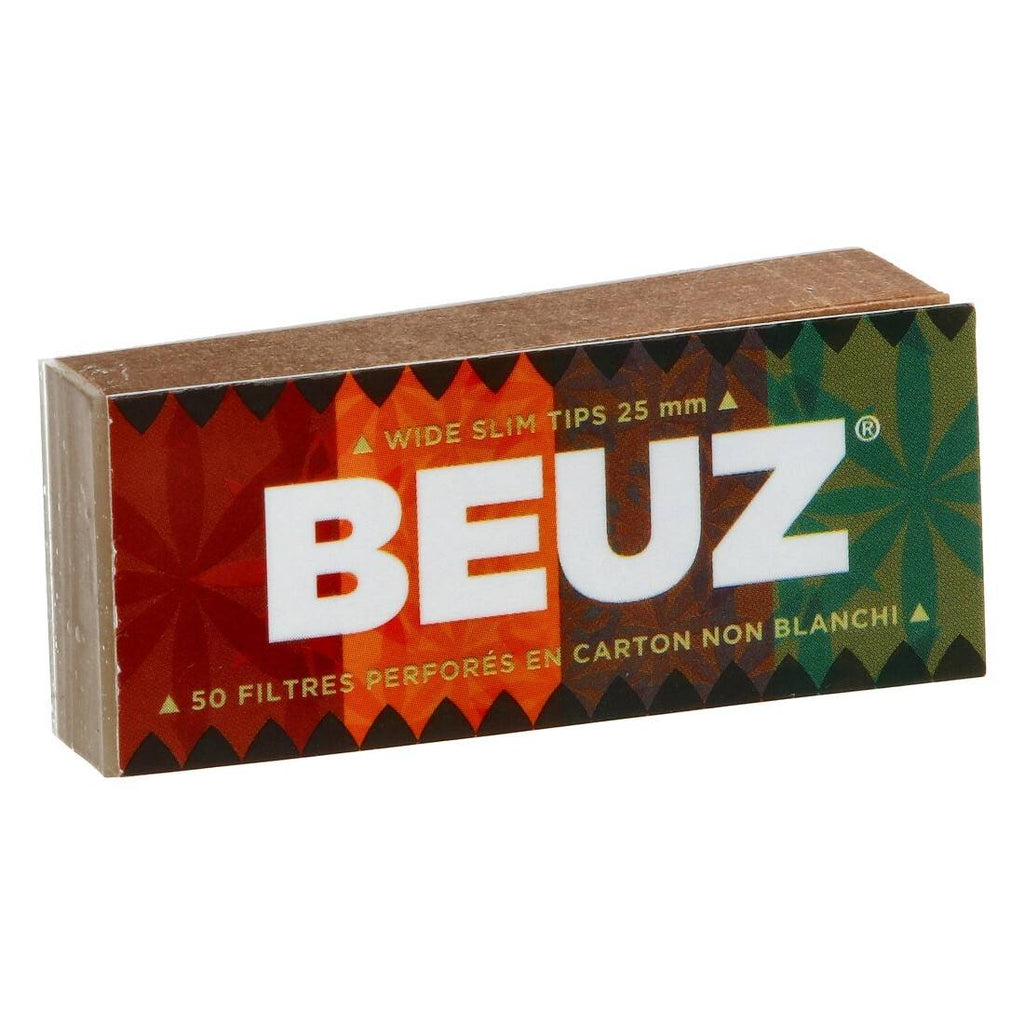 Filtres en carton perforé non blanchi – Wide Slim Tips 25 mm (50 filtres)