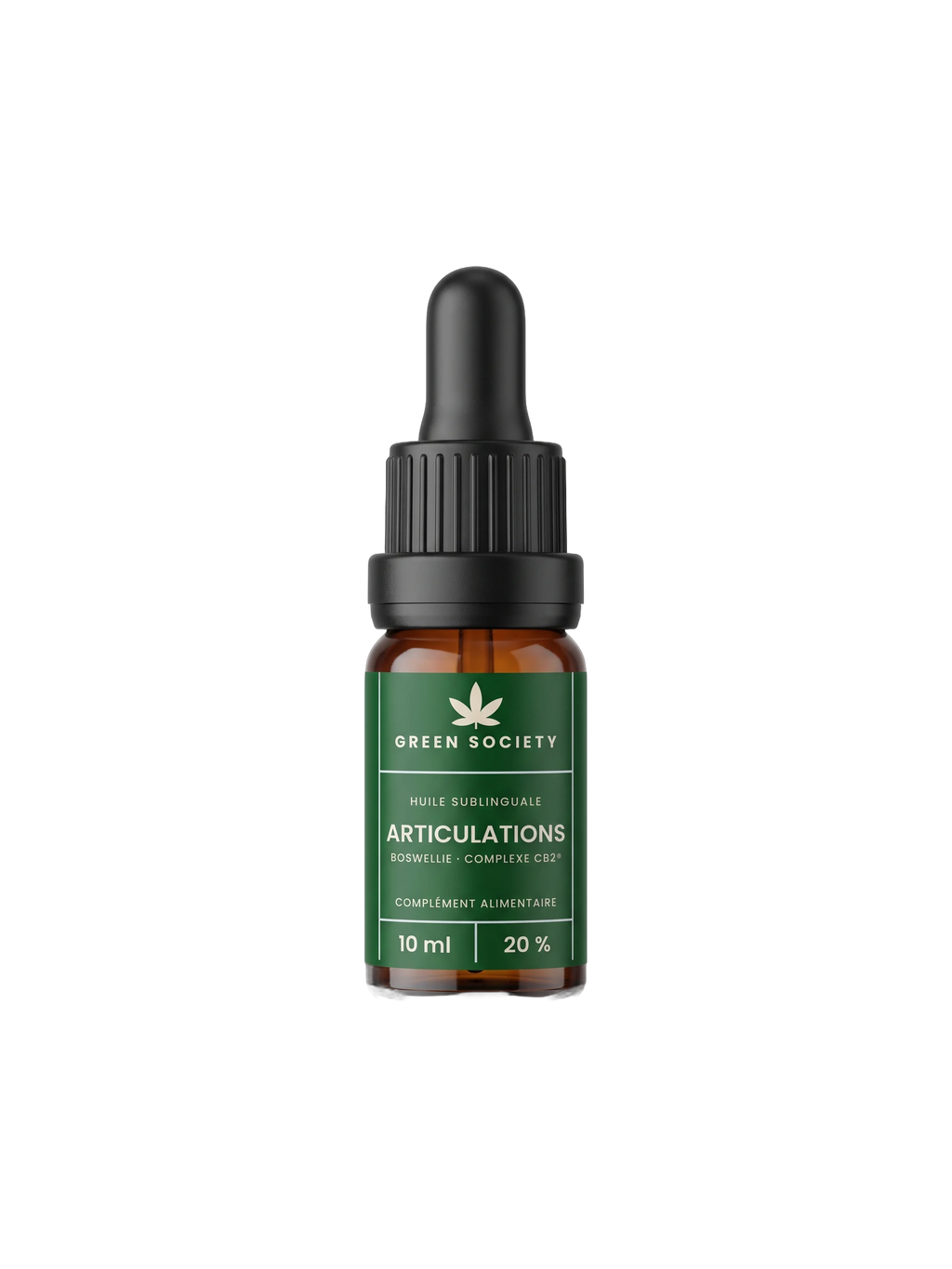 Huile Articulations 20 % Complexe CB2®, flacon 10 ml – Green Society
