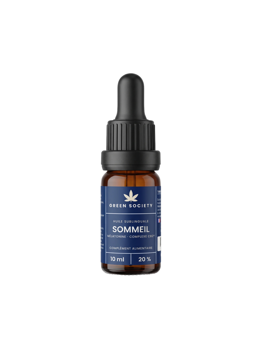 Huile Sommeil 20 % Complexe CB2® et mélatonine, flacon 10 ml – Green Society