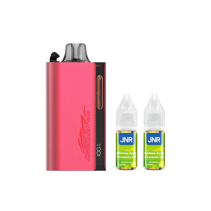 Puff rechargeable JNR Cruiser Plus 37k Strawberry Kiwi avec 2 recharges 10 ml